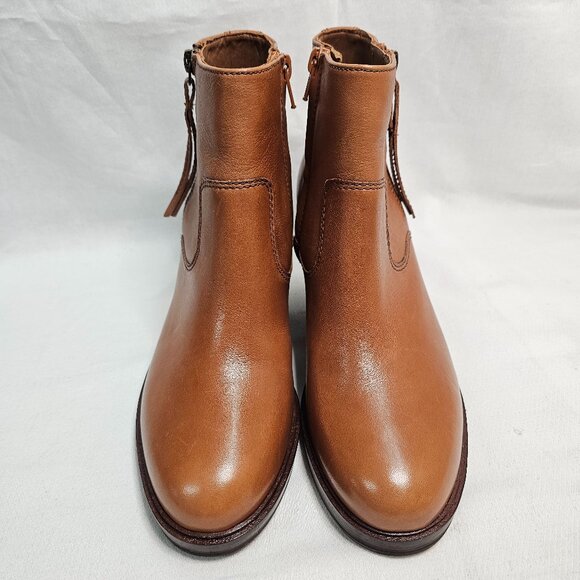 Clarks Clarkdale2 Zip Double Zipper Wedge Boots Shoes Tan Women's Size 8M- NEW - Picture 2 of 11